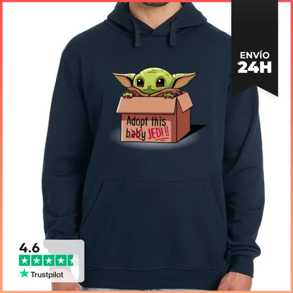 Sudadera Unisex Con Capucha Adopta Un Jedi - Grogu Mandalorian
