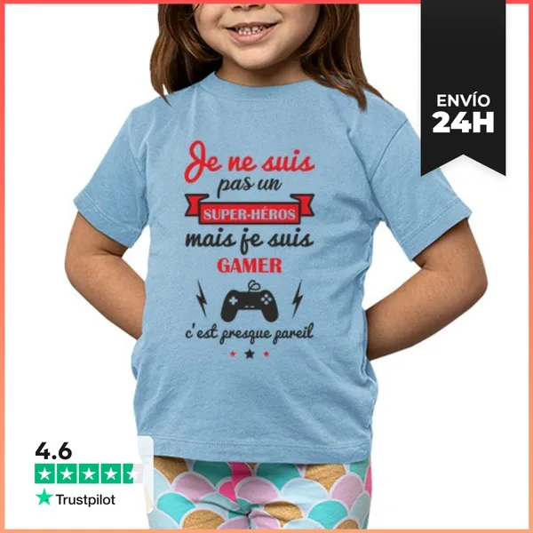 Camiseta Clásica Para Niños Jugador Friki Juego Consola Humor