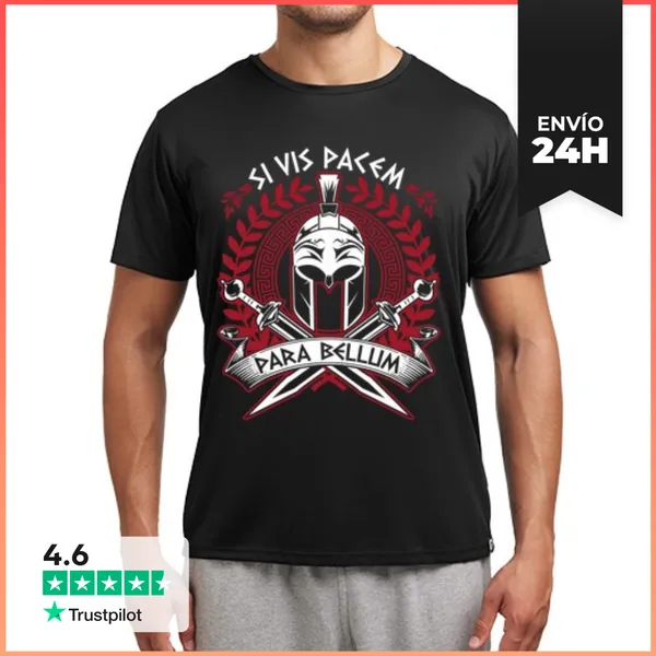 Camiseta Deportiva Hombre Si Vis Pacem Para Bellum Frases Latín