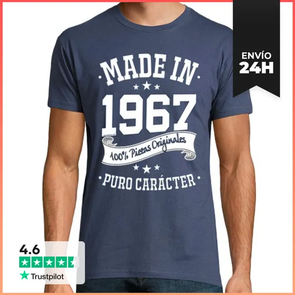 Camiseta Hombre Clásica Made In 1967 LaTostadora