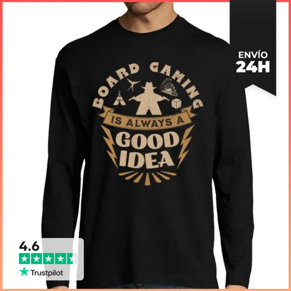 Camiseta Hombre Manga Larga El Juego De Mesa Siempre Es Una Buena