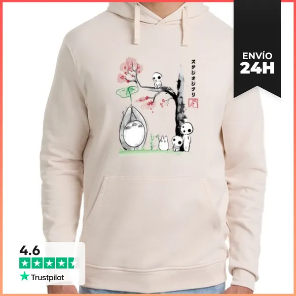 Sudadera Unisex Con Capucha Growing Trees Sumi-e LaTostadora