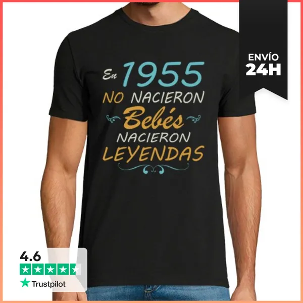 Camiseta Hombre Clásica En 1955 No Nacieron Bebés, Nacieron