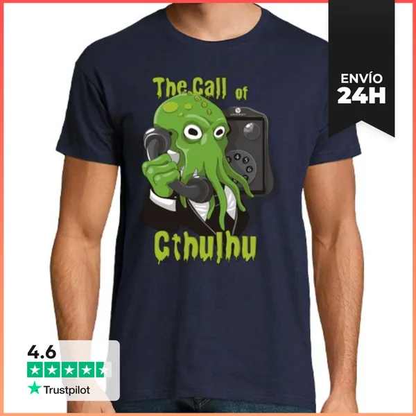 Camiseta Hombre Clásica La Llamada De Cthulhu LaTostadora