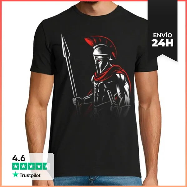 Camiseta Hombre Clásica Guerrero Espartano LaTostadora