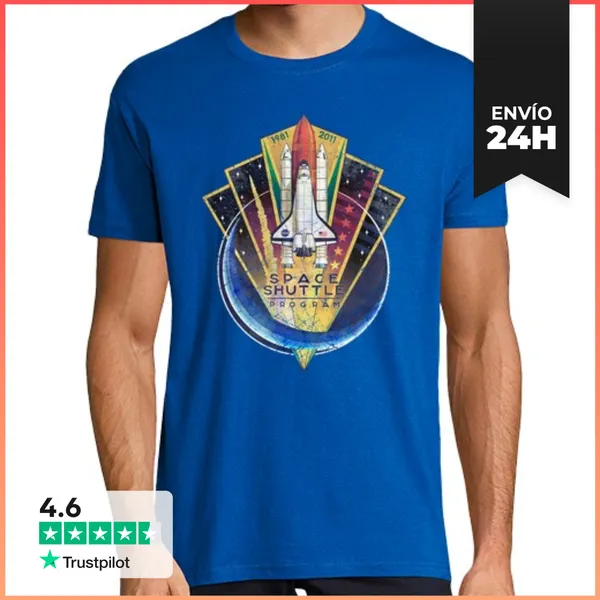 Camiseta Hombre Clásica Space Shuttle Program 1981-2011