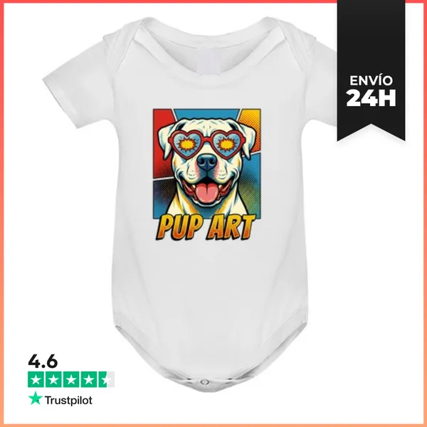 Body Bebé Perro Argentino Pop Art Retro LaTostadora