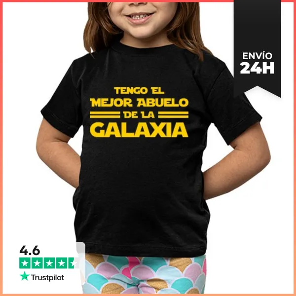 Camiseta Clásica Para Niños Tengo El Mejor Abuelo De La Galaxia,