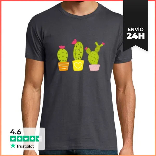 Camiseta Hombre Clásica CACTUS - Camiseta Hombre LaTostadora