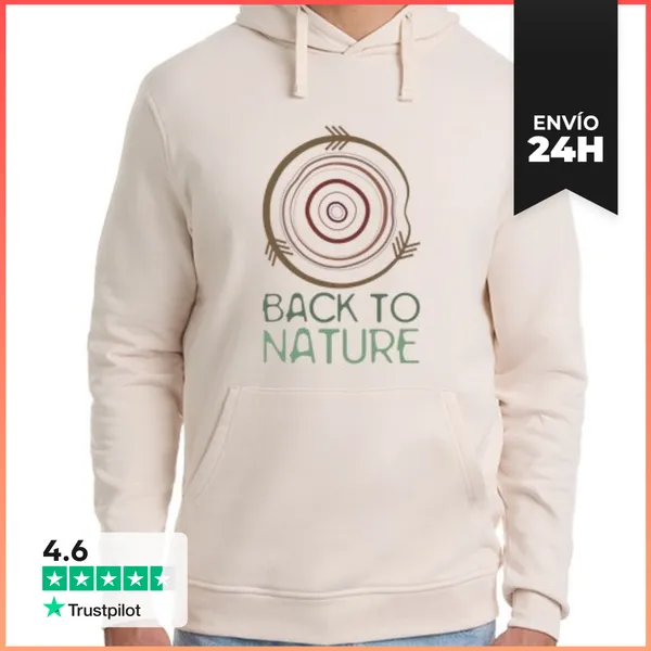 Sudadera Unisex Con Capucha Back To Nature LaTostadora