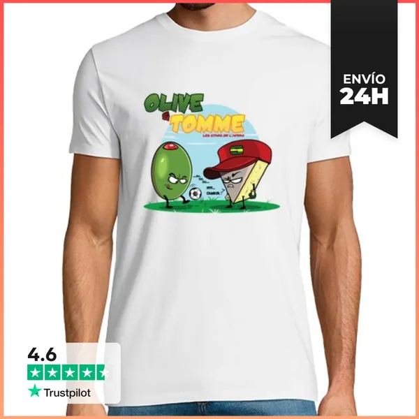 Camiseta Hombre Clásica Olivos Y Tomme Las Estrellas Del Lapéro