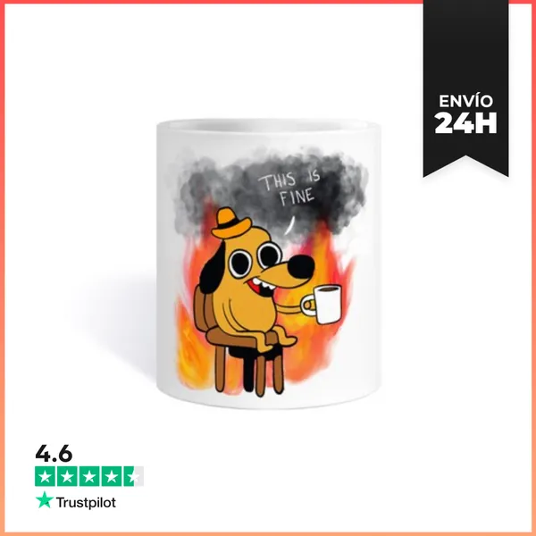 Taza This Is Fine Taza LaTostadora