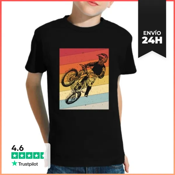 Camiseta Clásica Para Niños Regalo Retro De La Motocicleta De
