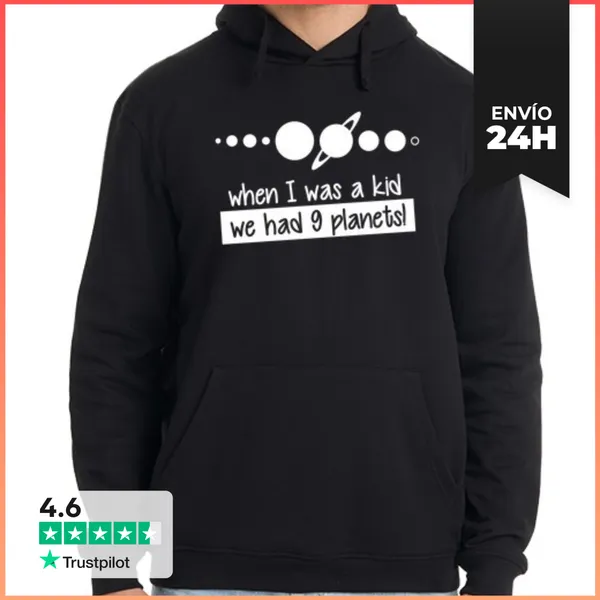 Sudadera Unisex Con Capucha 9 Planetas LaTostadora