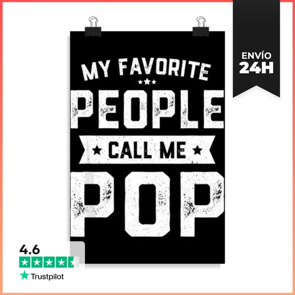 Póster Vertical Mis Personas Favoritas Me Llaman Pop LaTostadora
