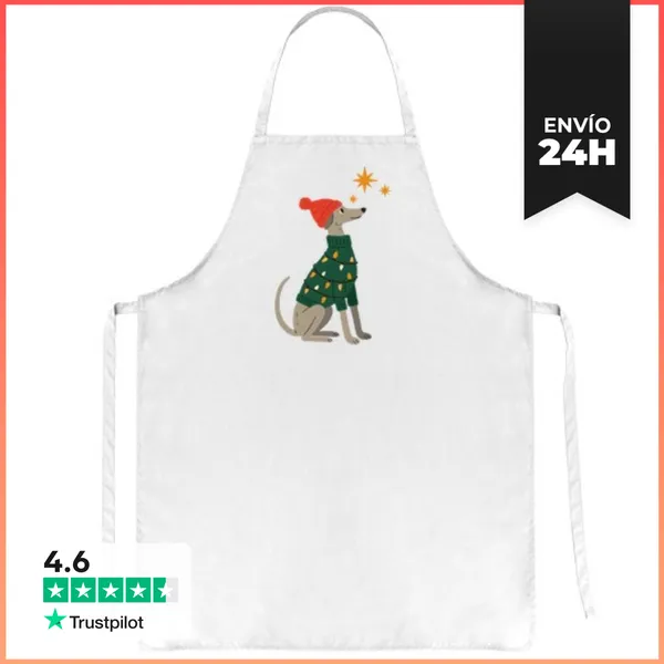 Delantal GALGO NAVIDEÑO ANIMAL XMAS DOG LaTostadora