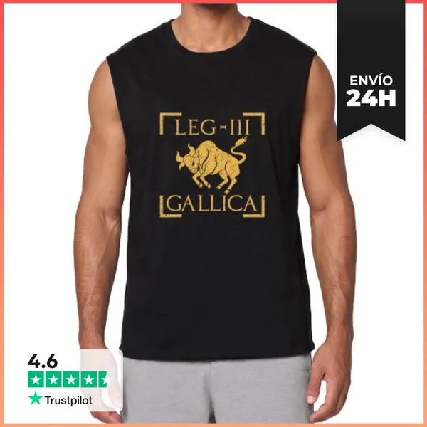 Camiseta Sin Mangas Legio Iii Gallica Tauro Toro Emblema Legión
