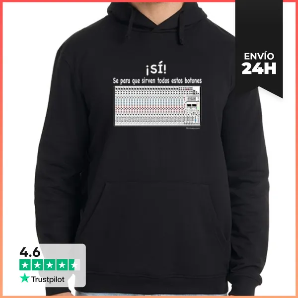 Sudadera Unisex Con Capucha THCS007_SI_BOTONES LaTostadora
