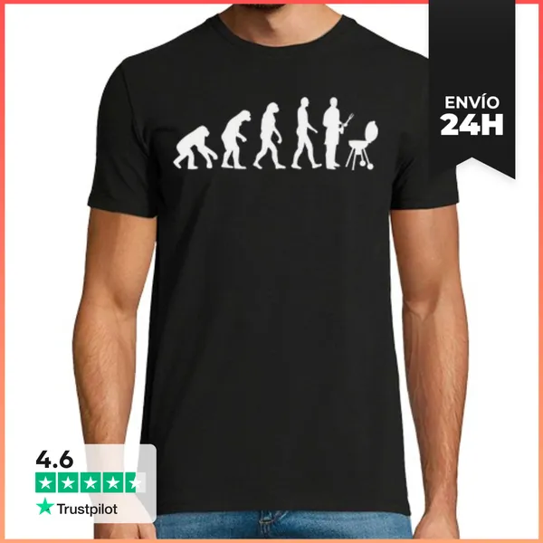Camiseta Hombre Clásica Evolución De La Parrilla LaTostadora