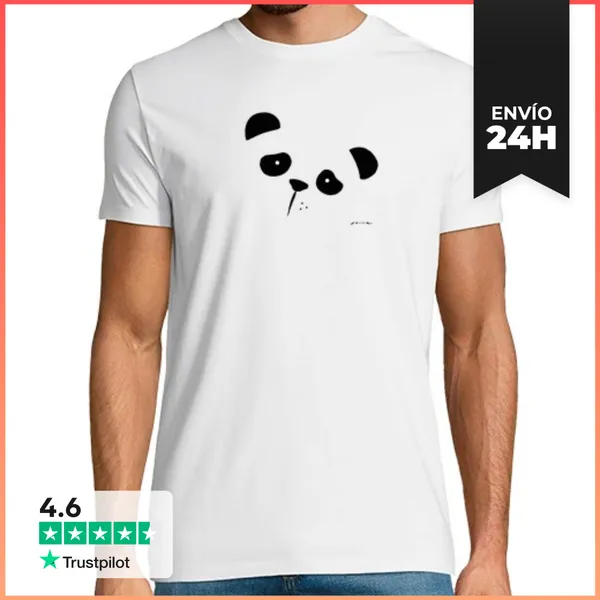 Camiseta Hombre Clásica Panda Triste LaTostadora