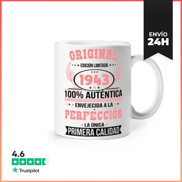 Taza 80 Años - Original 1943 - La Unica LaTostadora