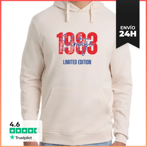 Sudadera Unisex Con Capucha Nacidos En 1983 Edición Limitada