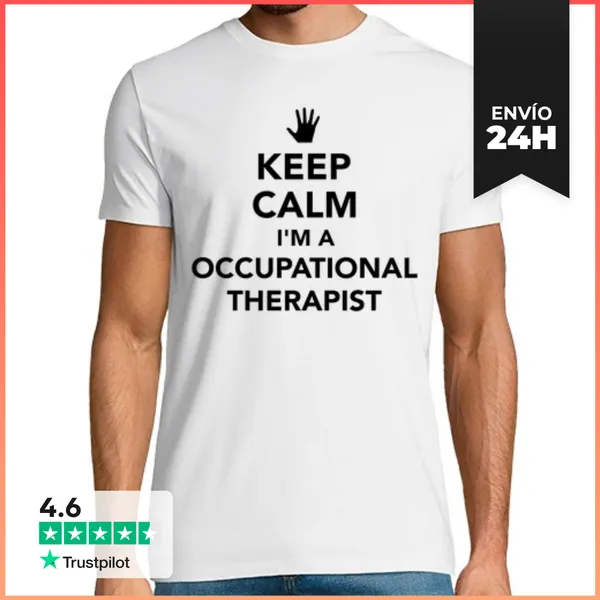 Camiseta Hombre Clásica Mantenga La Calma Soy Terapeuta