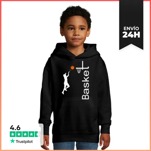 Sudadera Para Niños Con Capucha BASKET NIÑO - NIÑO JUGANDO