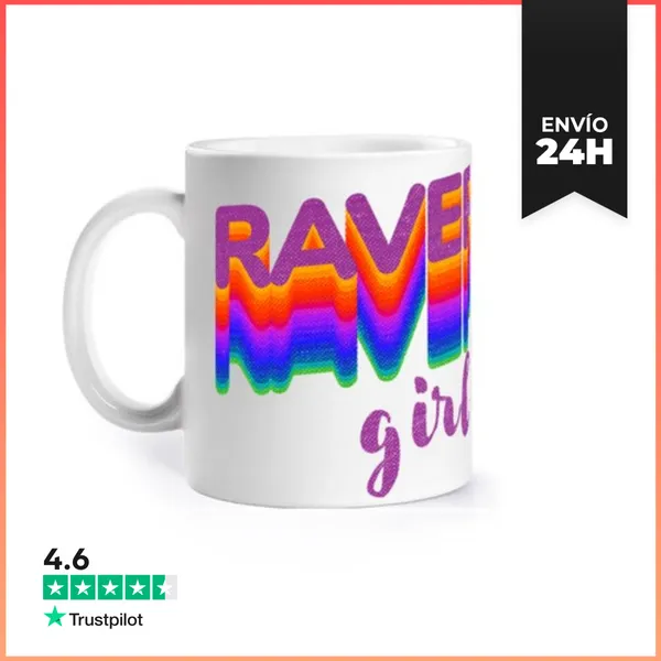 Taza Raver Girl Edm Festival Regalo Techno LaTostadora