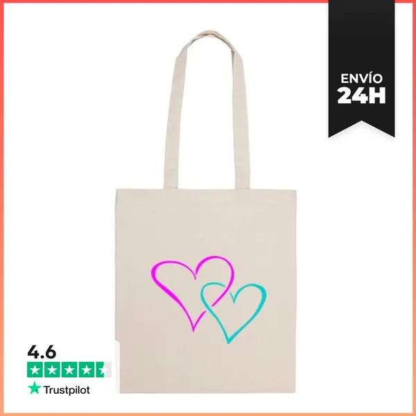 Bolsa De Tela Corazones Bicolor LaTostadora