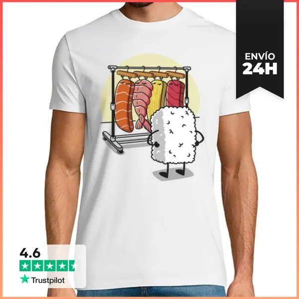 Camiseta Hombre Clásica Sushi Wardrobe LaTostadora