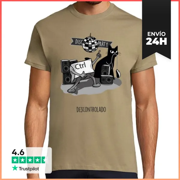 Camiseta Hombre Clásica DESCONTROLADO LaTostadora