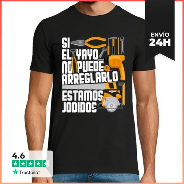 Camiseta Hombre Clásica Si El Yayo Abuelo No Puede Arreglarlo