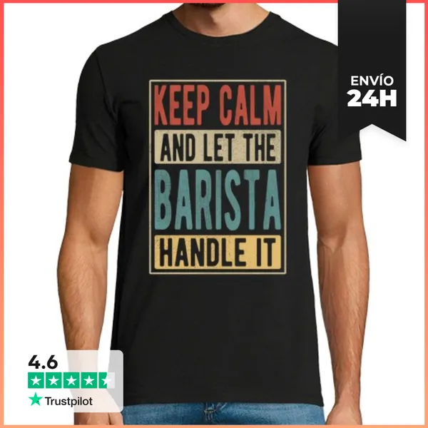 Camiseta Hombre Clásica Regalo Retro Barista LaTostadora