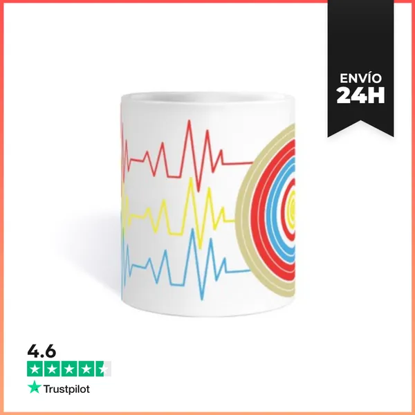 Taza Tiro Con Arco Latido Del Corazón Retro Taza Café Té Infusión