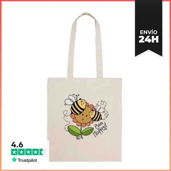Bolsa De Tela Bee Happy LaTostadora