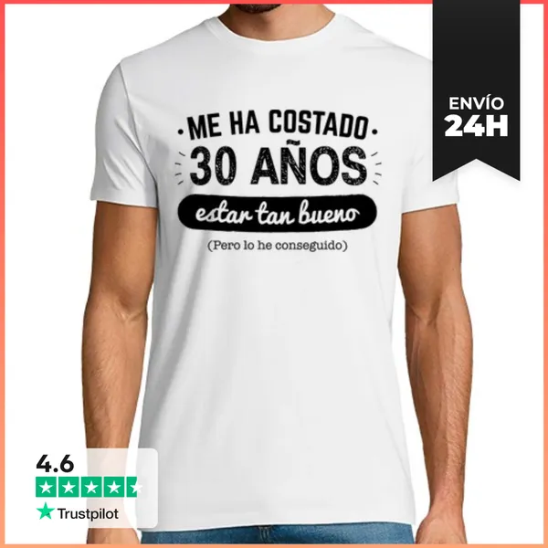 Camiseta Hombre Clásica 30 Años Para Estar Tan Bueno V2, 1995