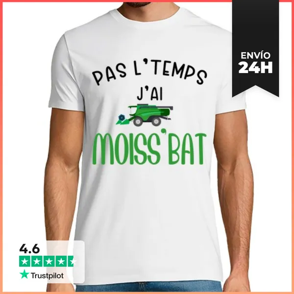 Camiseta Hombre Clásica No Hay Tiempo Tengo Moiss Late Granjero