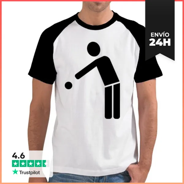 Camiseta Hombre, Estilo Béisbol Petanca Boule Icono Del