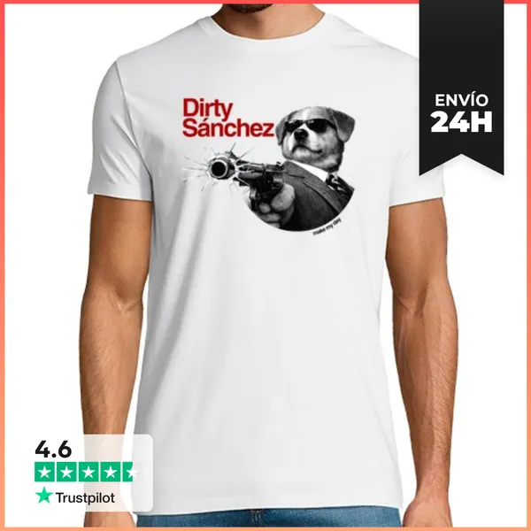 Camiseta Hombre Clásica Dirty Sánchez Camiseta W LaTostadora