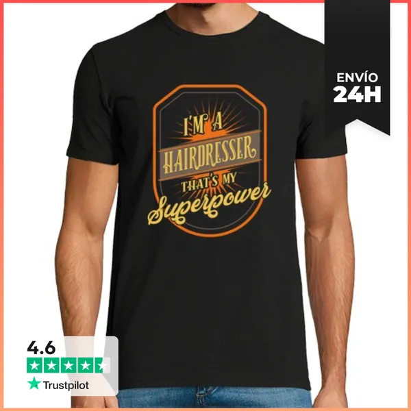 Camiseta Hombre Clásica Hairdresser Hairstylist Profession