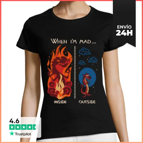 Camiseta Mujer Clásica When Im Mad LaTostadora