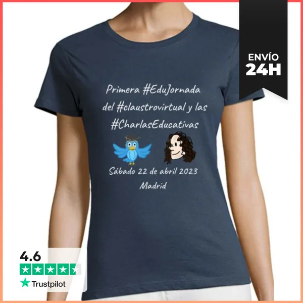 Camiseta Mujer Clásica Jornadas Madrid Blanco LaTostadora