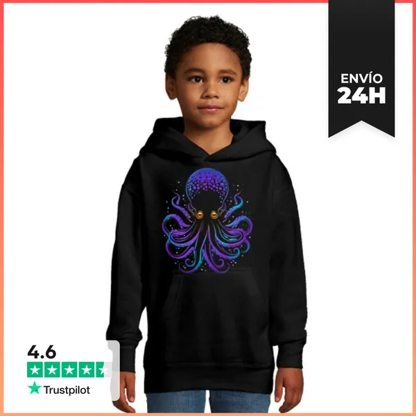 Sudadera Para Niños Con Capucha Octopus - NODECO Ropa Y