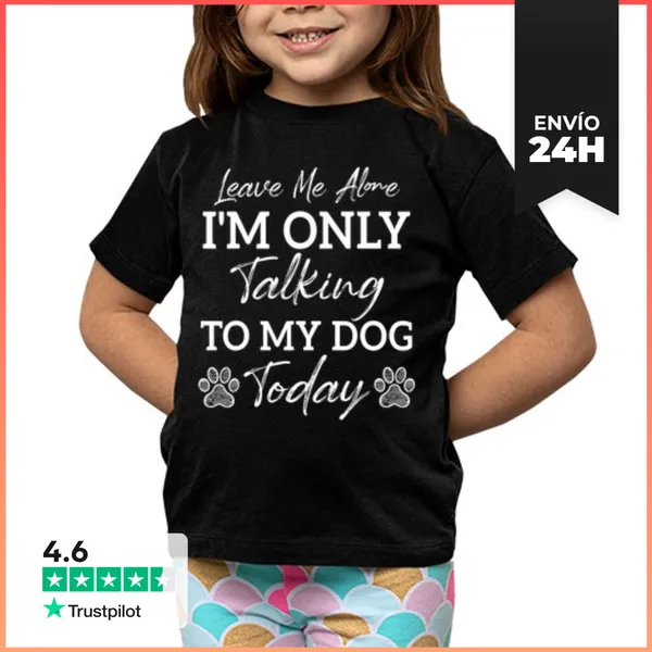 Camiseta Clásica Para Niños Perro Mascota Amor Déjame En Paz Solo