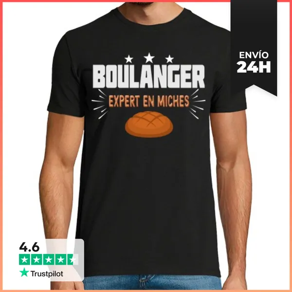 Camiseta Hombre Clásica Panadero Que Ama El Humor Del Pan