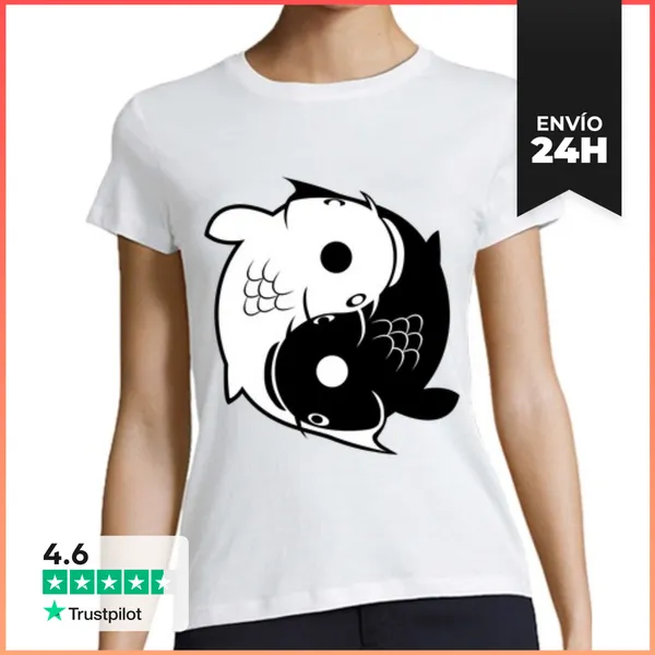 Camiseta Mujer Clásica Mujer, Manga Corta, Blanca, Calidad
