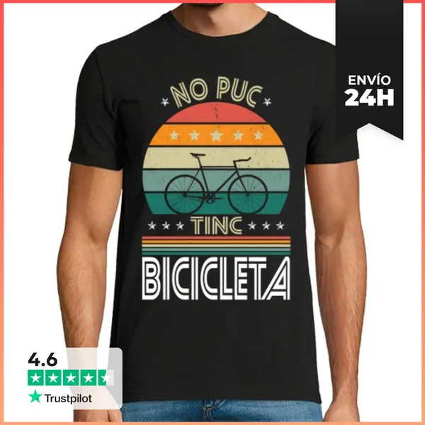 Camiseta Hombre Clásica No Puedo Tengo Bicicleta Catalán