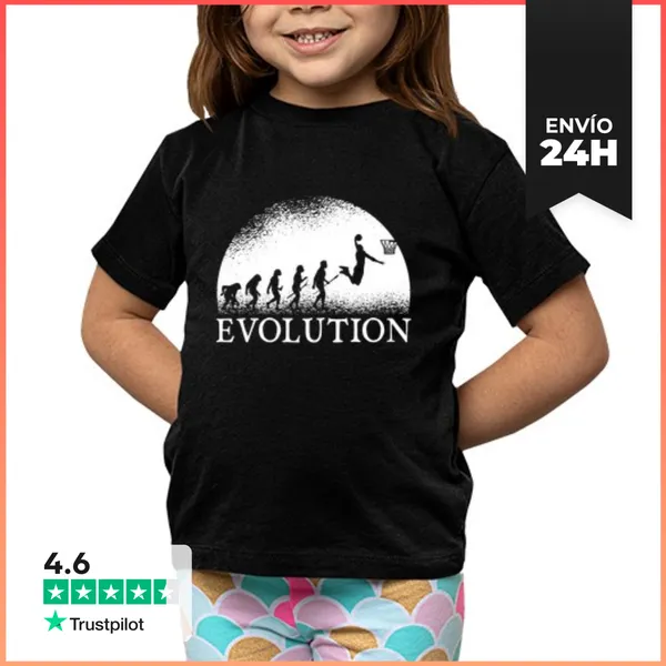 Camiseta Clásica Para Niños Evolución Del Baloncesto LaTostadora