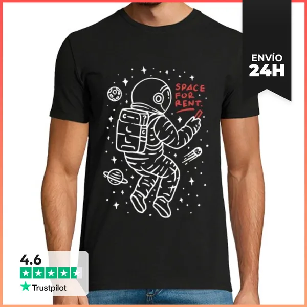 Camiseta Hombre Clásica Espacio Exterior En Alquiler LaTostadora